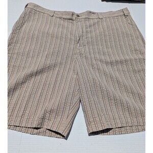 Tommy Bahama Mens Size 42 Silk Cotton Brown tan textured Golf shorts